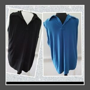 Hot Bodz bundle of 2 sleeveless shirts with collar size M/L